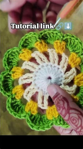 ✨ Crochet Flower Coaster Tutorial | Easy & Beautiful Pattern ✨ #crochetforbeginners