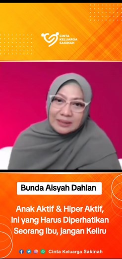 187K views · 2K reactions | Anak aktif dan hiper aktif, ini yang harus diperhatikan seorang ibu, jangan keliru Bagian 7 | Belajar Parenting By Dr Aisyah Dahlan | Facebook