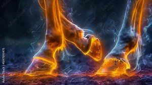 Equine Navicular Disease: The Heel Pain and Lameness - Picture a horse with highlighted hoof showing bone degeneration, experiencing heel pain and lameness