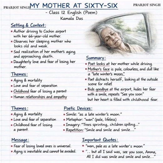 CBSE Class 12 English Core | All Poems Quick Revision Notes #12th #cbseboard #viral #shorts #english