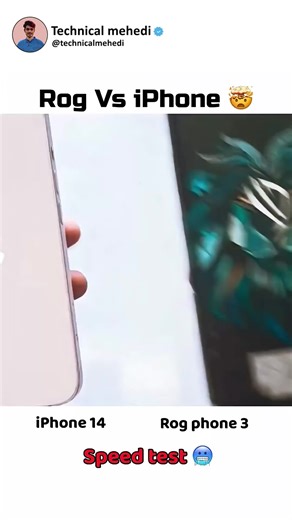 6.2K views · 23 reactions | iPhone 14 Vs Rog phone 3 勞 Speed test 略 which is faster 樂 | Technical Mehedi | Facebook