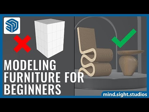 How to Model Furniture in SketchUp Fast & Easy | The Wiggle Side Chair & Cobblestone Side Table