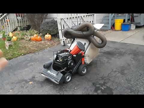 Simplicity 5-25 Leaf yard vacuum shredder. 5hp, 206cc horizontal 3 speed with 20 foot hose.