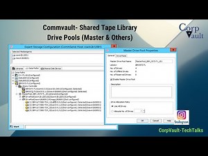 #Commvault - Shared Tape Library Configuration + Drive Pool (Master and Other) discussed (Part 03)