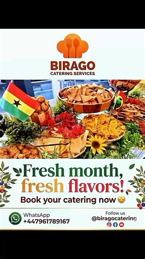 Fresh month, fresh flavors! Book your catering now 😊 Kindly Note: I Do Operate In Ghana Contact 233-0244816196. For Orders/Bookings In #Ghana Or #whatasapp 447961789167 #cateringservice #NewMonthNewTaste #biragocatering