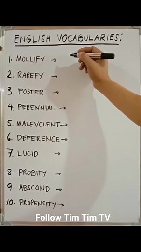 32K views · 539 reactions | ENGLISH WORDS: SYNONYMS and MEANINGS | Tim Tim TV | Facebook