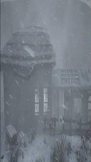 BLIZZARD CONDITIONS in Antarctica. Heavy blizzard snowstorm for sleeping