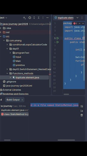 Find the duplicate element in the array in Java