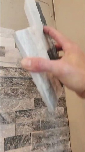 How to install a stacked stone wall#stonewall #diy #homeimprovement #remodel