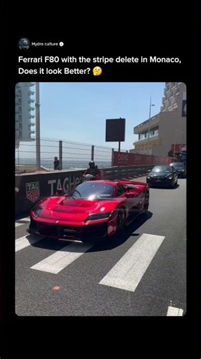 Ferrari F80 with the black stripe delete in Monaco 🔥🔥 #cars #ferrari