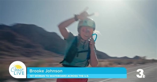 Brooke Johnson, first woman to skateboard across the US, reflects on inspirations and journey on Coast Live