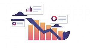 Download Business Analysis with Decreasing Graph Line 2D Cartoon Animation for free