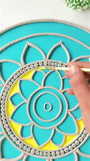 Lippan Art Tutorial in 15 Minutes 😍 | Easy Mud Mirror Art DIY #shorts #lippanart #handmadecraft