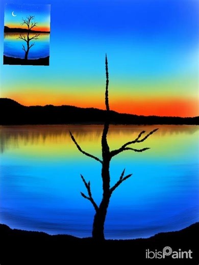 Beautiful scenery painting in ibis paintx app, Easy digital drawing on android