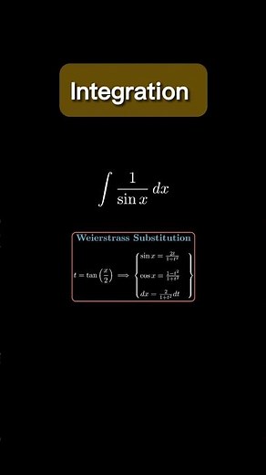 Integration of 1/sinx #maths #integration