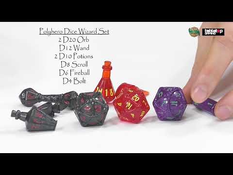 PolyHero Cleric, Wizard and Rogue Dice | Coolest Custom Dice | Tabletop Gaming