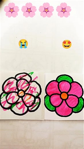 “Bad drawing is crying 😢, good drawing is smiling 😊.”