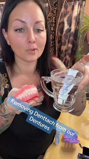 Removing Denttach Denture adhesive from my lower Denture. This application lasted almost 3 weeks. So its time to reapply. Go to the next video for the application process 🦷👑 #dentures #denture #dentureproducts #dentureconfidence #denturesmile #smile #To0thlessQueen #dentureadventure #Toothlesss #To0thless #Queen #dentureadhesive #Denttach #removal #foryou #foryoupage #teeth #denttachremoval #teethtok #denturesatayoungage #whiteteeth #teethcare #Denturetips #confidence #confidenceinyoursmile #l