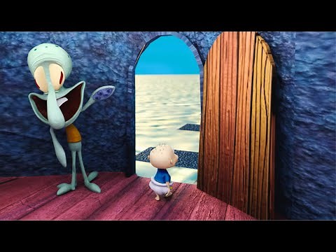 Squidward Kicking Rugrats Out of His House