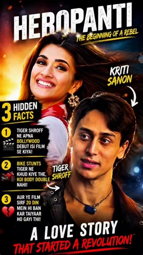 🔥 Heropanti vs Parugu 😱 | 3 Hidden Facts 99% of people don't know! #shorts #facts #heropanti #movie