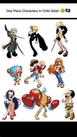 One Piece Characters in Chibi Style! 🥹🏴‍☠️#onepiece​ #nami​ #luffy​ #funny​ #onepiecememes​ #zoro