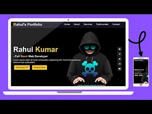 Personal Portfolio website using pure HTML, CSS and JavaScript | ProCodeUp