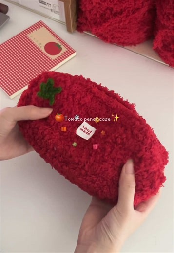Túi bút cà chua#handmade #tuicachua #makeuppouch #moclen #pencilcase