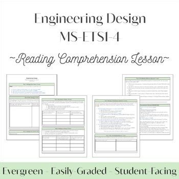 Engineering Design Reading Comprehension Lesson | MS-ETS1-4 | Grades 6-8