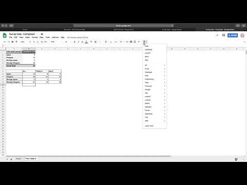 How to analyse survey data by demographic using Pivot Tables