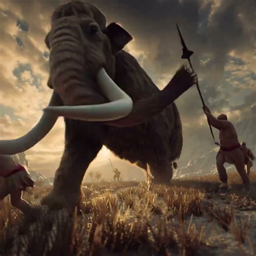 Mammoth attacking spearman #animation #spearman #shortvideo #shorts #mammoth #tusk