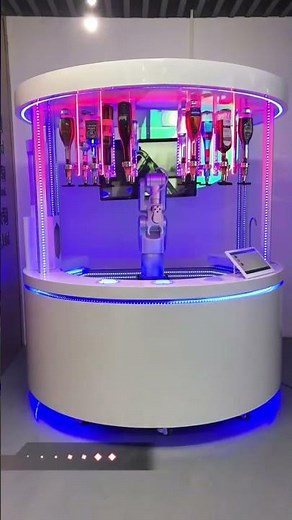 Popular robot bartender vending kiosk, robot automatic operation