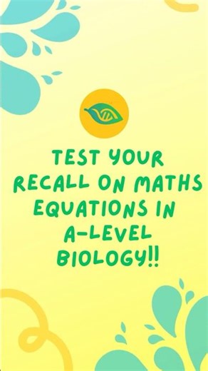 Maths Equations A level Biology SciBright 2 #education #alevelbiology #asbiology #examtips