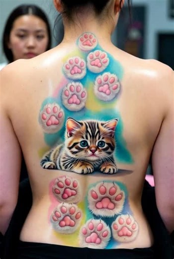 Kitty tattoo #fpy #realstictattoo #tattoo #ink