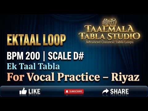 Ektaal Tabla Loop – Scale D# | BPM 200 | Taal Mala Tabla Studio