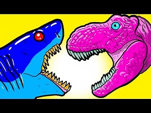 "My Cute Shark Attack Cartoon #50 (Shark-Copter vs. Dino-Copter!!! BEST OF!!)