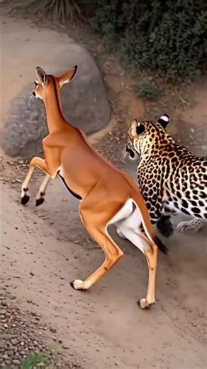 Speed beats strength — the deer escapes death by seconds #wildlifevideo