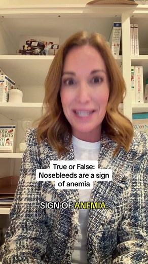 Nosebleeds do not mean low iron! Most childhood nosebleeds have nothing to do with anemia. They’re usually caused by dry air, allergies, colds, nose picking, or irritation. What to do: ✔️ Firm pressure to the soft part of the nose for 10–15 min ✔️ Lean forward, not back Prevent repeat nosebleeds: Humidifier, saline spray/gel, or a thin layer of jelly to keep the nose moist. 📞 Call your pediatrician if nosebleeds are frequent, last >15 minutes, or your child looks pale or unusually tired. Bottom