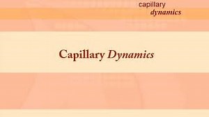 Capillary Dynamics (Screencast)