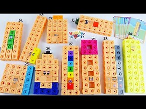 Let's Build Numberblocks 21-30 Math Link Cubes Hero's with Zeros Activity Set Unboxing | No Talking