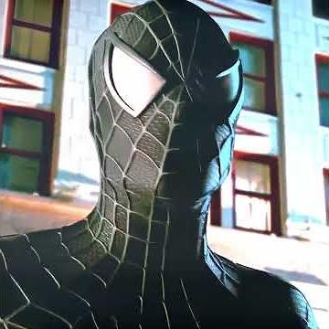 Spider-Man puts on the Black Suit and suddenly gains a whole new power. #spiderman