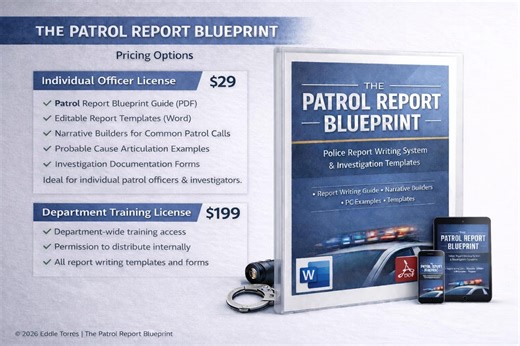 Police Report Writing Guide | Patrol Report Checklist, Training Aid (digital Download) - Etsy