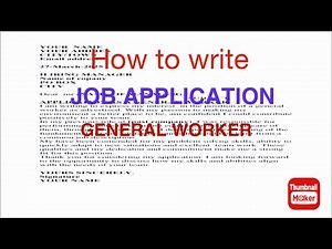 #job #application for general #worker