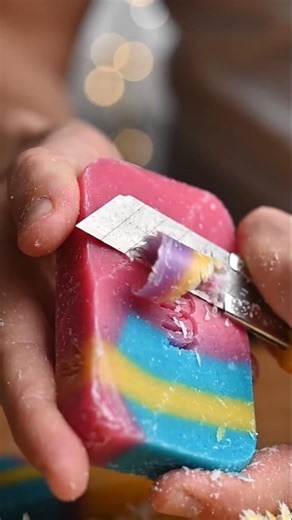 satisfying soap cutting video #asmr #soap