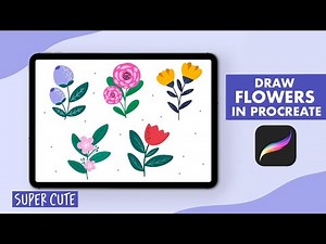 Cute Flowers Anyone Can Draw In Procreate - Procreate Drawing Tutorial🌸