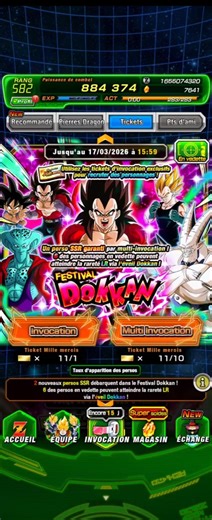 Dokkan Battle Avocation Sur les Tickets des 11 ans