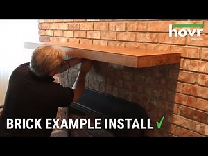 Floating Shelf for TV on Brick Fireplace