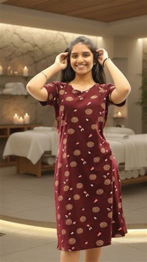 YouthIconz on Instagram: "Elegant Comfort: Dark Maroon Cotton Short Nighty Unwind in style with our luxurious Dark Maroon Knee-Length Nighty for Women from YouthIconz. This nightdress is a must-have ladies night dress, crafted from 100% pure cotton to guarantee superior softness, breathability, and relaxed comfort throughout the night. The fabric has been specially bio-washed, ensuring a premium, incredibly smooth texture that feels wonderful against your skin, while preserving the deep, rich da