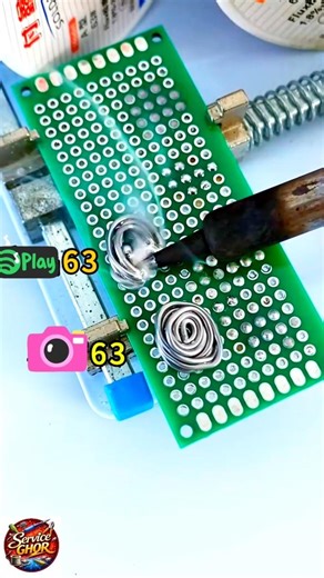 The video depicts the process of soldering using a soldering iron #howto #diy #solderingtips #pfix