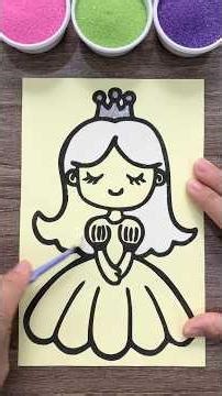 Sand painting cute princess