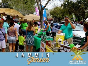 It's Thursday- and that means Jammin' Jensen in downtown Jensen Beach! Join us for live music, arts arts & craft vendors and great dining. The fun starts at 6- see you soon! #JamminJensen Come down and say hi to all our vendors and establishments open to serve you! Jan's Place Restaurant, Jensen Beach, Mulligan's Beach House - Jensen Beach, Crawdaddy's, French Quarter Raw Bar, Pineapple Jacks Bistro, Kona Beach Cafe, Steel Spades Tattoo Company, La Rose Asian Bistro, Sally Eckman Roberts Designs